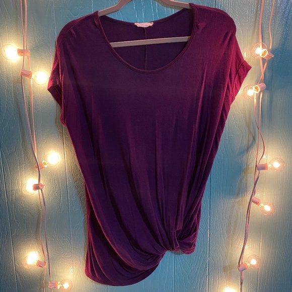 Reb & J 220 Tops - Short Sleeve Purple Knotted Tee